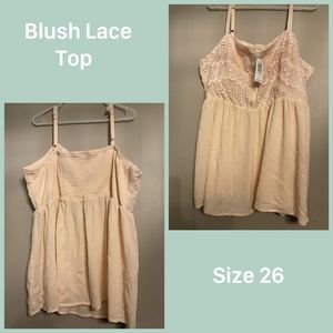 Torrid NWT Gauze Crochet Babydoll Cami- Size 4X
